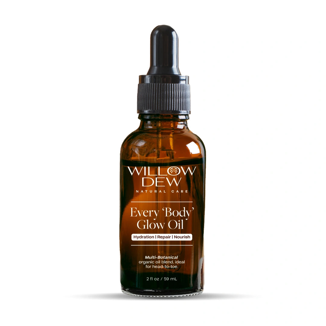 WillowDew Every Body Glow Oil natural organic body oil for dry skin hydration and nourishment