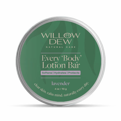 WillowDew Every Body Lotion Bar lavender natural moisturizer for soft hydrated skin