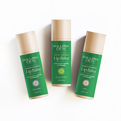 WillowDew lip balm's for dry lips with natural nourishing protection
