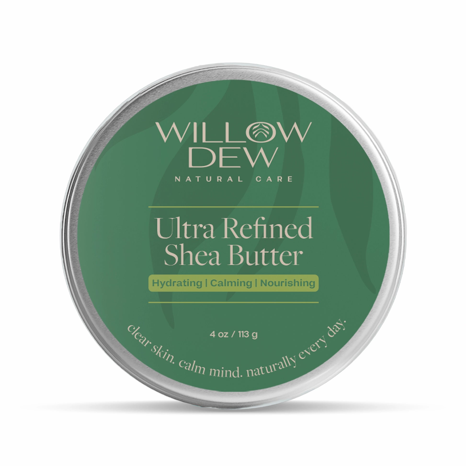 WillowDew ultra refined shea butter natural moisturizer for soft hydrated healthy skin