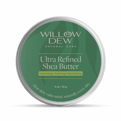 WillowDew ultra refined shea butter natural moisturizer for soft hydrated healthy skin