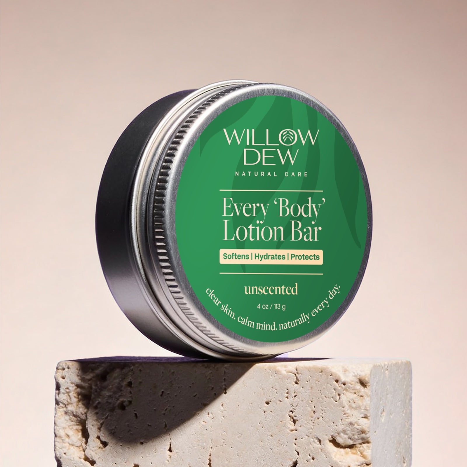 Natural organic lotion bar for dry sensitive skin hydration